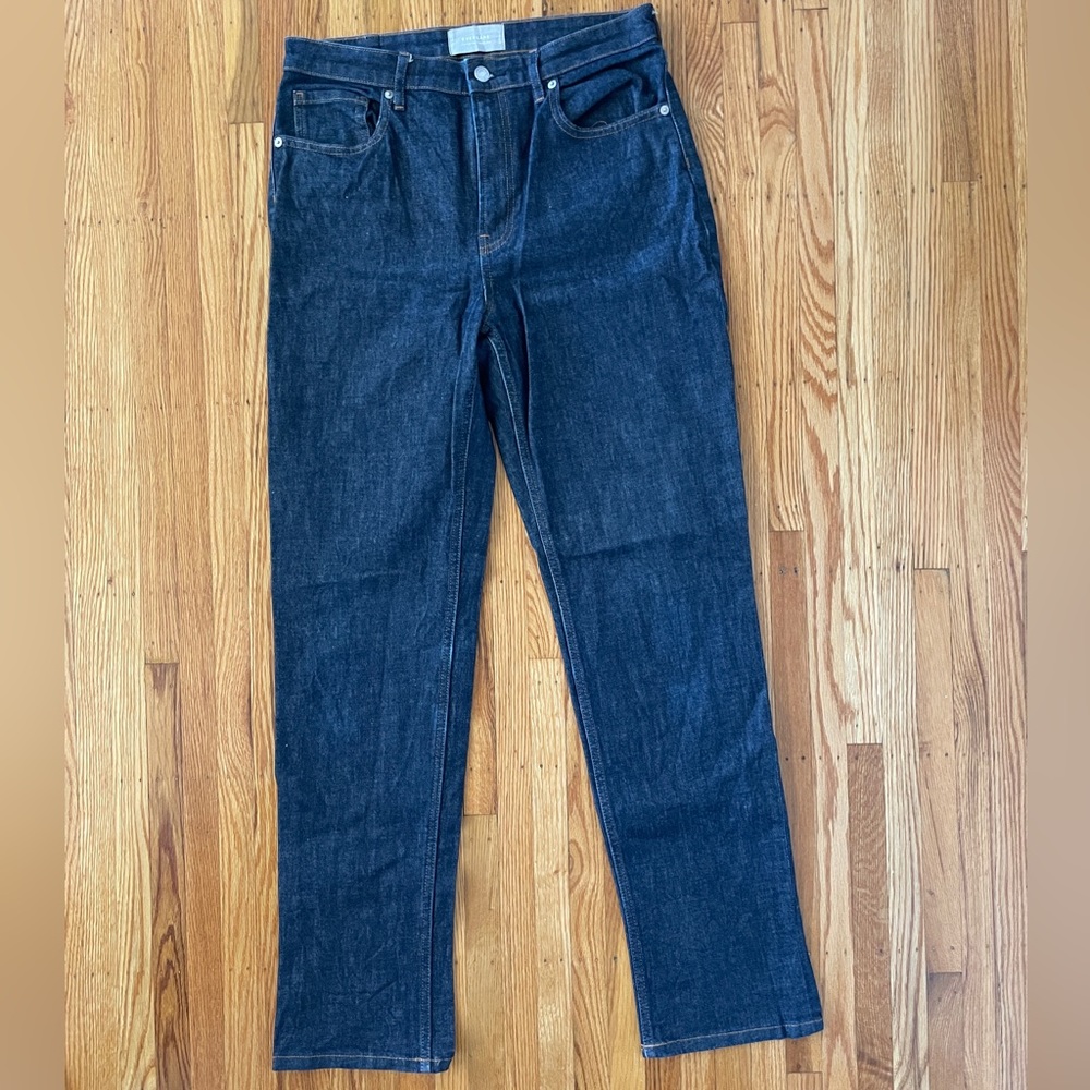 Everlane High Rise Straight Jean - Dark Denim (size 30)